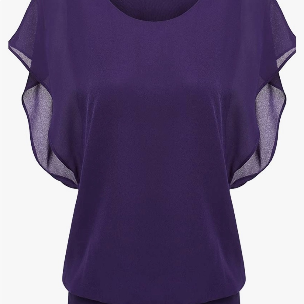 Women’s Zeagoo Short Sleeve Blouse - Purple